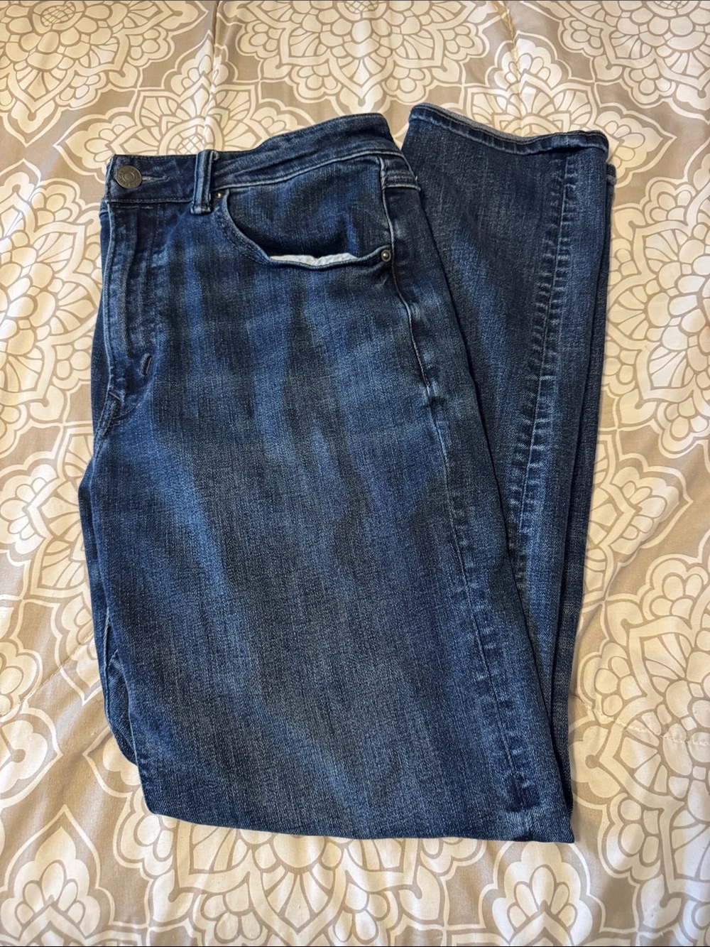 American Eagle Men's Airflex+ 24/7 Athletic Fit Dark Blue Jeans 34x32